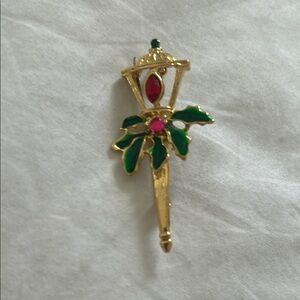 Gold Brooch with Intricate Design 2 1/2 inches in length